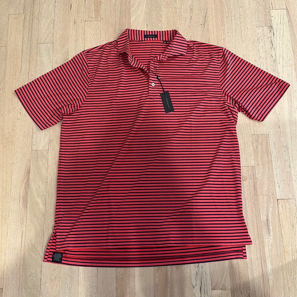 Turtleson Miller stripe performance polo shirt